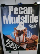 Vintage 1997 Dairy Queen Pecan Mudslide Poster 31&quot; X 43&quot; Ice Cream-Blizzards!!! - £23.94 GBP