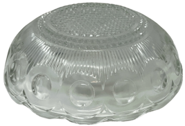 Vintage Hobnail Clear Pressed Glass Serving Bowl 8.5" Cameo With Scalloped Edge image 6