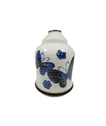Vintage Pottery Blue Butterfly Tealight Candle Holder Cone Incense Stick... - £29.94 GBP