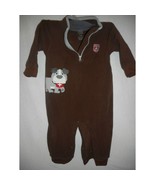 Carter&#39;s Size 12M one piece brown fleece pajamas puppy - $368.20 MXN