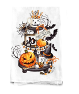 BOO Halloween Pumpkins Spiders 100% Cotton Kitchen Hand Drying Dish Towel - $110.11 MXN