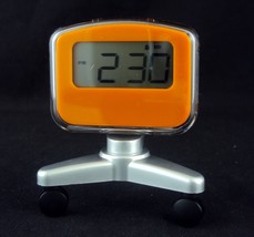 Mini Desk Clock On Casters ~ Digital Display w/Alarm ~ CL-205 - £11.66 GBP