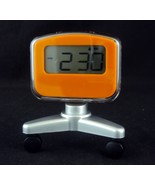 Mini Desk Clock On Casters ~ Digital Display w/Alarm ~ CL-205 - £11.49 GBP