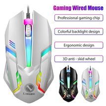  LED Luminous Backlit Wired Mouse USB Wired for Desktop Laptop Mute Office - £10.68 GBP