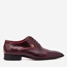 The Rockwell Handmade Burgundy Leather Cap Toe Oxford Men Shoe image 2