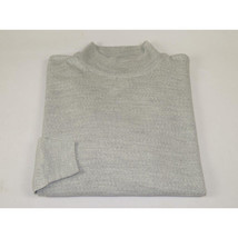 Men PRINCELY Comfortable Merinos Wool Sweater Knits Mock 1011-00 Silver Gray image 3
