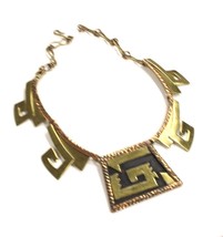 Brutalist  Mexican jewelry Mexico copper &amp; Brass vintage necklace Choker... - $239.68
