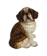 Saint Bernard Puppy Dog Porcelain Ceramic Figurine Sculpture &amp; Numbered ... - £55.14 GBP