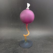 Glass Act Studio Hand-Blown Ppl-Yel-Blu 7” Oil Lamp c.1960’s Taiwan OBO - $24.00