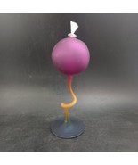 Glass Act Studio Hand-Blown Ppl-Yel-Blu 7” Oil Lamp c.1960’s Taiwan OBO - $443.71 MXN