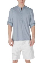 Antony Morato Men Polo Light blue Designer Shirt Logo 2025 Collection - $1,072.87 MXN