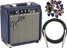 Midnight Blue Fender Frontman 10G Guitar Combo Amplifier Bundle With Cable And - £116.63 GBP