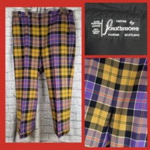 Strathmore Plaid Tartan Pants Scottish Trews Mens 42x28 Cuffed Trousers ... - $123.74