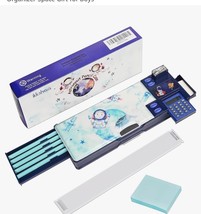 Double Layer Pencil Case with Astronaut Space Design, Sharpener, Calcula... - $24.00