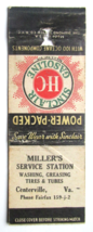 Miller&#39;s Service Station - Centerville, Virginia Matchbook Cover Sinclair Gas VA - £1.41 GBP