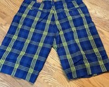 Plaid NWT Empire Bigland Shorts Mens Sz 46 Blue Green Flat Front Vintage - $17.99