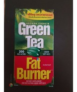 GREEN TEA MAXIMUN STRENGTH FAT BURNER 200 LIQUID SOFT GEL HELPS BURN CAL... - £23.37 GBP