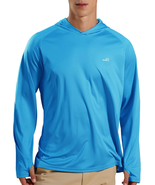 Men'S UPF 50+ Long Sleeve Sun Shirts UV Protection Hoodie Rash Guard Hiking Fish - £24.58 GBP