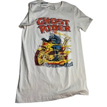 Ghost Rider Hell on Wheels T Shirt Marvel Comic Book Tee Vintage White S... - £11.58 GBP