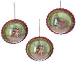 Midwest Once Upon a Christmas 3 Piece Glass Dome Ornament Set  Lot of 3 ... - £11.66 GBP