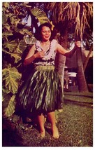 Hawaiian Hula Dancer Grass Skirt Hawaii Postcard - £7.35 GBP