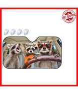Car Windshield Sun Shade - Funny Raccoon Design 51&quot; x 27.5&quot; - Protect &amp; ... - $519.78 MXN