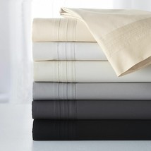 Donna Karan 3 Pleat Supima Charcoal Standard Pillowcases Nip $125 - £47.23 GBP