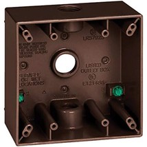 Sigma Electric 4-1/2 in. Square Metallic 2 gang Weatherproof Box Bronze - $21.59