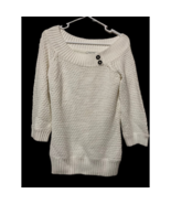 White House Black Market Womens Pullover Sweater Ivory Solid Long Sleeve S - £13.29 GBP