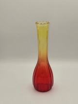 Jeannette Glass Amberina Bud Vase Vintage - $20.03