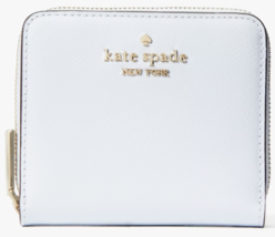 Kate Spade Staci Small ZipAround Wallet Light Blue Leather KG035 NWT $139 Retail - $49.49