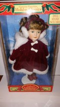 Vintage Dan Dee Victorian Christmas Doll with Stand - $22.28