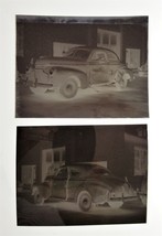 1940s antique CHEVROLET SEDAN lot of 2 PHOTOGRAPH NEGATIVES photos - £37.77 GBP