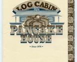 Log Cabin Pancake House Menu &amp; Business Card Pigeon Forge Tennessee 1990&#39;s - £14.19 GBP