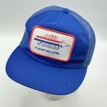 Vintage Air Force A Great Way of Life Blue Patch Snapback Adjustable Hat - £11.60 GBP