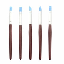 Clay Sculpting Tool 5Pcs 5 Size Rubber Tip Silicon Brushes Pottery Clay Pen Shap - £11.08 GBP