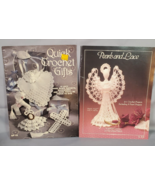 Lot of 2 Crochet Pattern Books Quick Gifts &amp; Pearls and Lace 40 Designs - £7.75 GBP