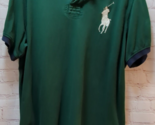 Polo Ralph Lauren vintage green blue white big pony polo shirt men&#39;s XXL - £39.10 GBP
