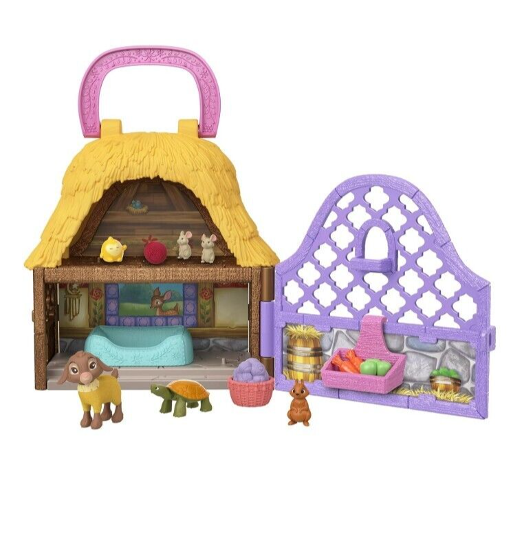 Mattel Disney Wish Playset Star & Valentino of Rosas Mini Dolls Portable Set
