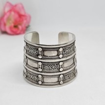 Ornate Filagree Ethnic BOHO 925 Sterling Silver Adjustable Cuff Bracelet... - £237.00 GBP