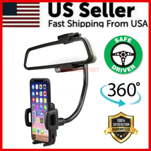 Universal 360° Car Rearview Mirror Mount Stand Holder Cradle for Cell Phone GPS - £9.20 GBP