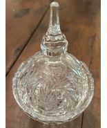 Vintage Crystal Candy Dish/w Lid Made In Yugoslavia - Star Of David 10” - $15.00