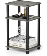 JUST Side Table, 3-Tier End Table, Open Shelves Night Stand, Bedside Tab... - $453.72 MXN