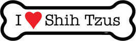 I Heart (Love) Shih Tzus Dog Bone Car/Fridge Magnet  2&quot;x7&quot; USA Made Wate... - $6.82 CAD