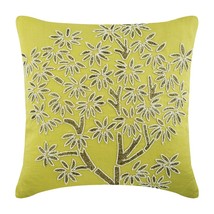 Sparkly Beads 16&quot;x16&quot; Linen Green Throw Pillows Cover, Deco Tree - £32.49 GBP+