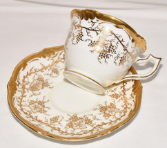 Vintage Cauldon Bone China Demitasse Teacup Saucer &quot;Kings Plate&quot; Made in England - £23.55 GBP