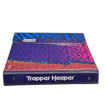 Trapper Keeper Binder Portfolio 3-Ring Folders Clip Board Animal Print R... - $14.40