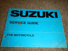 SUZUKI motorcycle SERVICE GUIDE &amp; SPECIFICATIONS SHOP SERVICE REPAIR MANUAL - $44.35