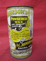 Antique Tin 1900&#39;s Johnson&#39;s Powdered Floor Wax Graphic Racine Wisconsin... - $39.59