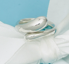 Size 6 Tiffany &amp; Co Teardrop Ring in Sterling Silver by Elsa Peretti - £205.38 GBP